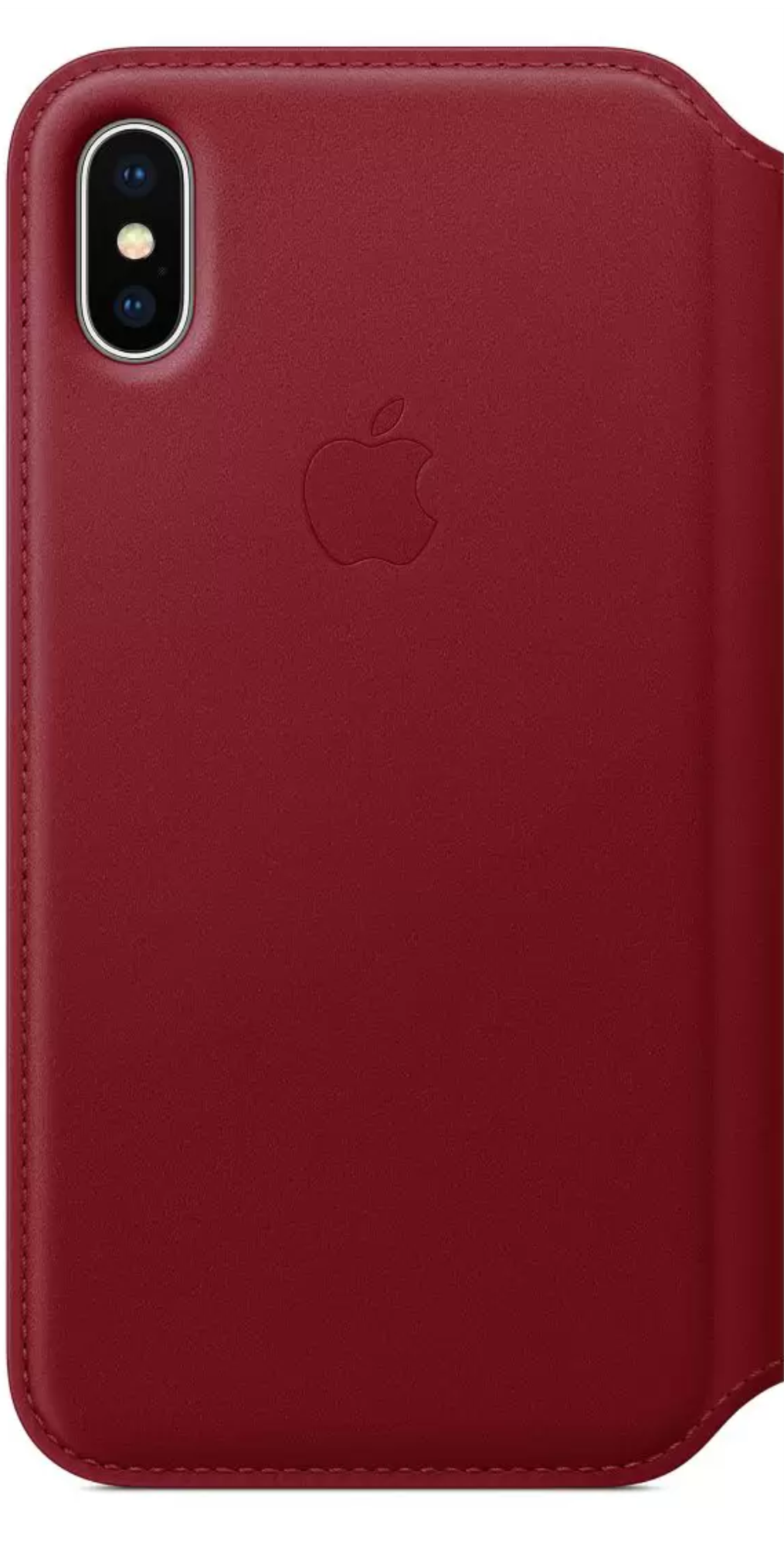 Чехол Apple Кожа для Apple iPhone X/XS, Красный