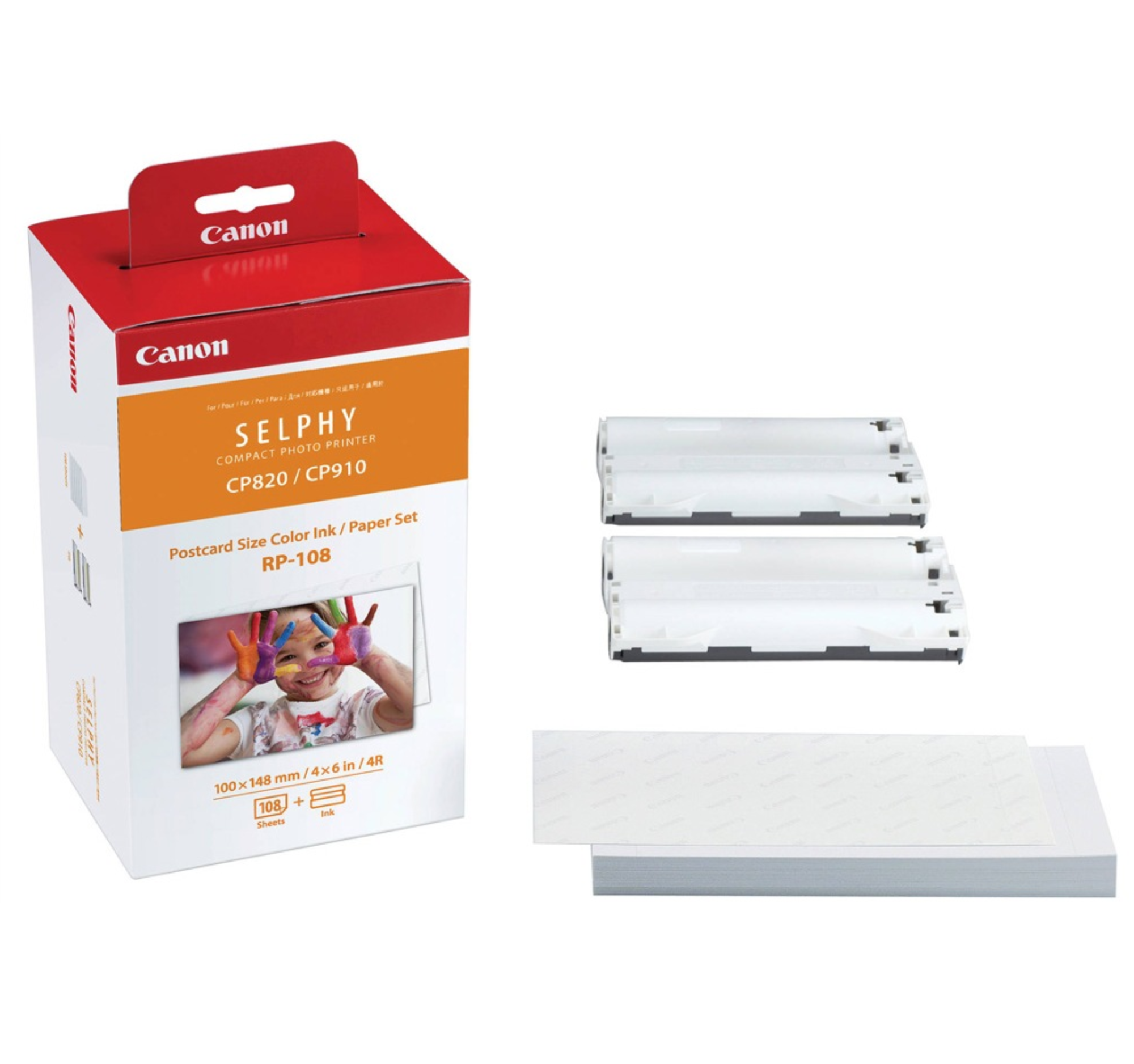 108 листов бумаги формата 10х15 + два сменных картриджа для фото принтеров Canon SELPHY в Краснодаре
