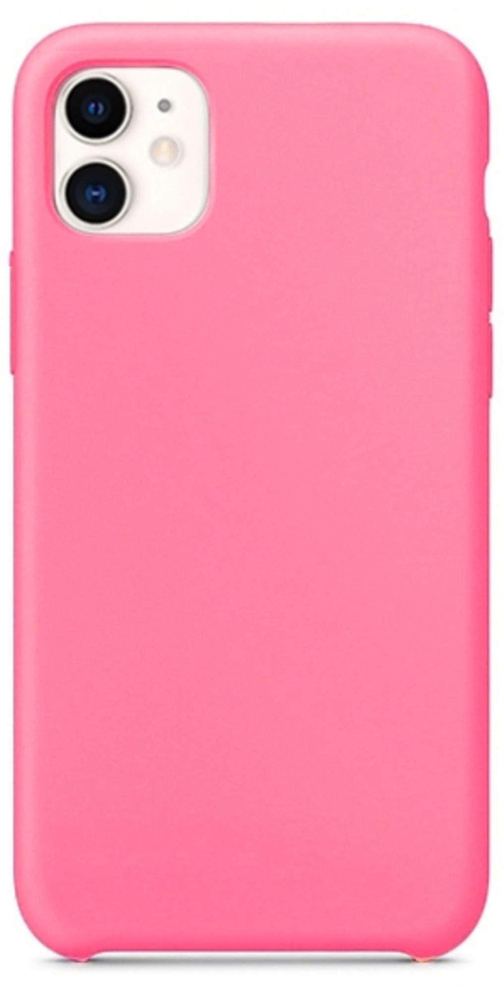 Оригинальный Силиконовый чехол для Apple iPhone 11, Ярко-розовый