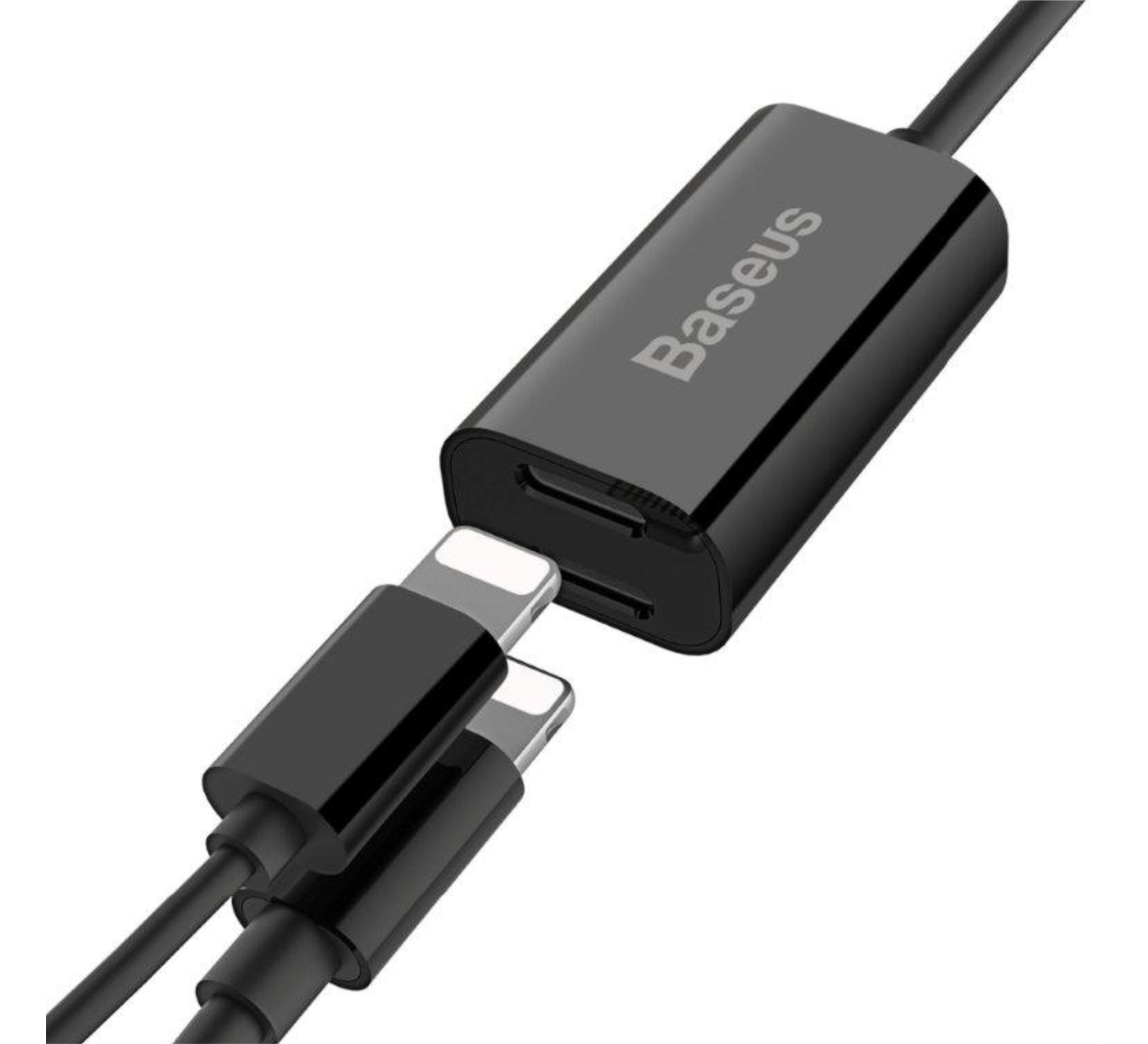 Baseus L36 12 см Lightning -> 2x Lightning, Черный