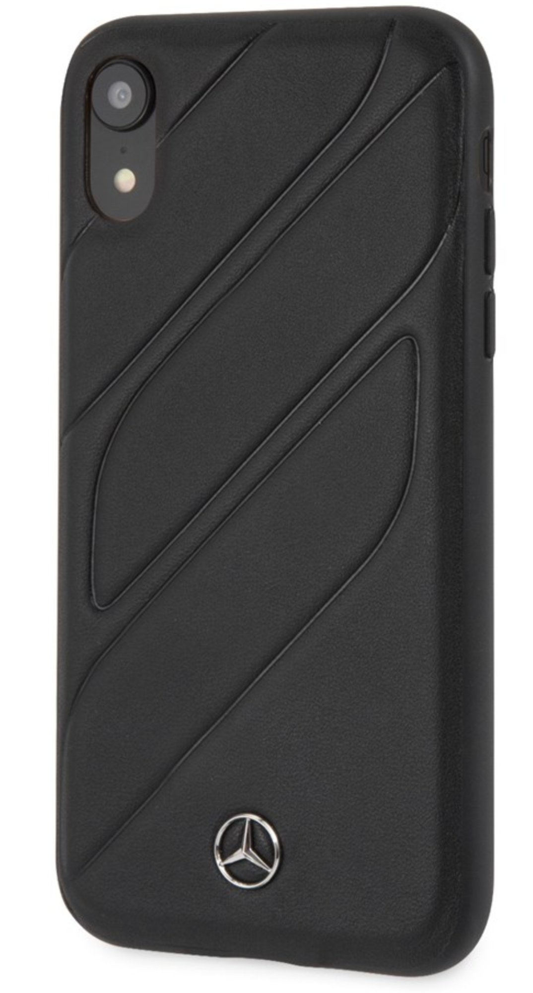 Чехол Mercedes для iPhone XR, Новая Органика I Твердая кожа, Черный