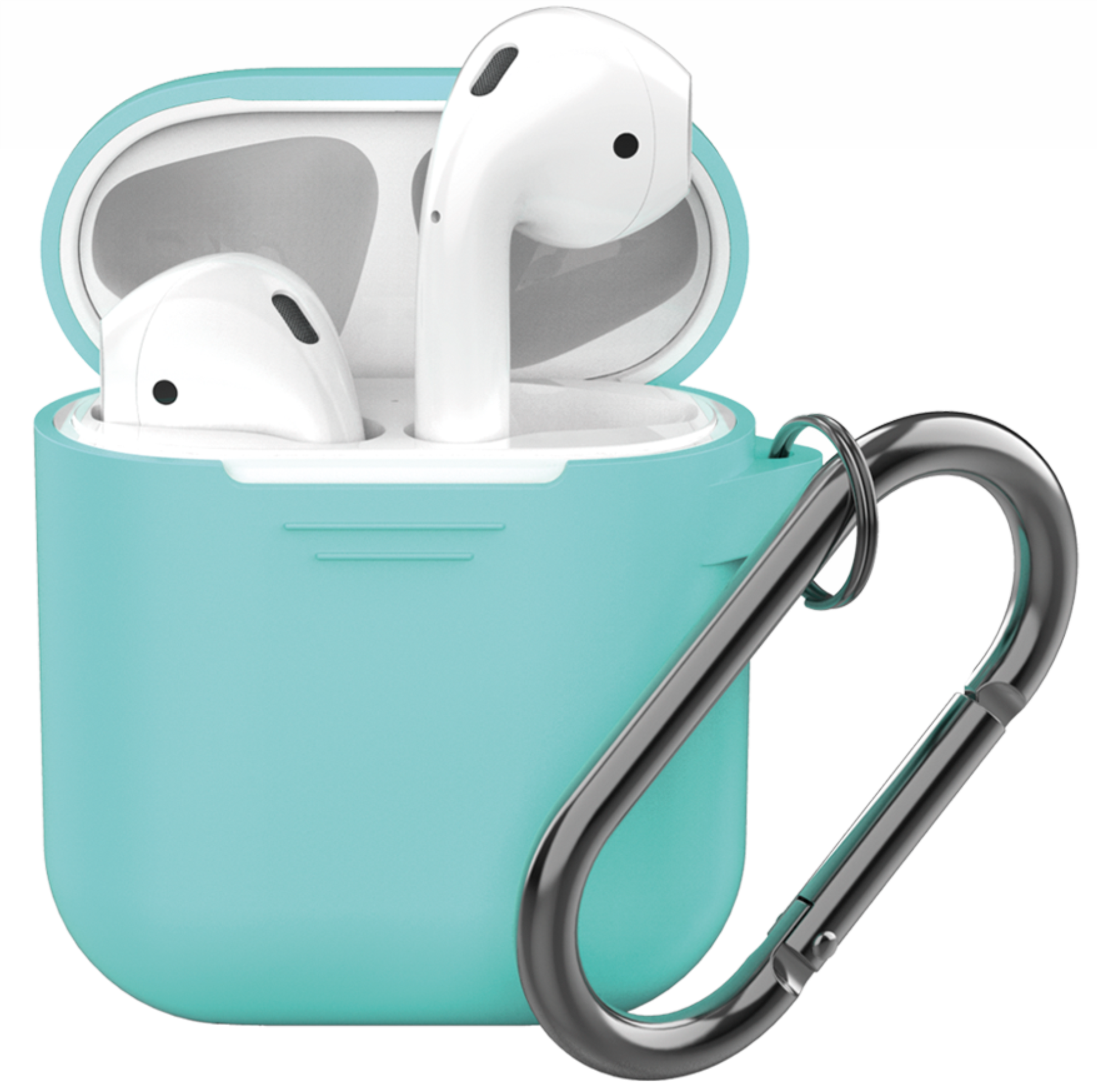 Чехол с карабином Deppa для AirPods, Мятный
