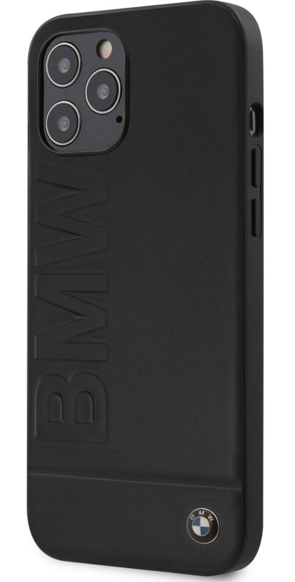 Чехол BMW Натуральная кожа с логотипом для Apple iPhone 12 Pro Max, Черный