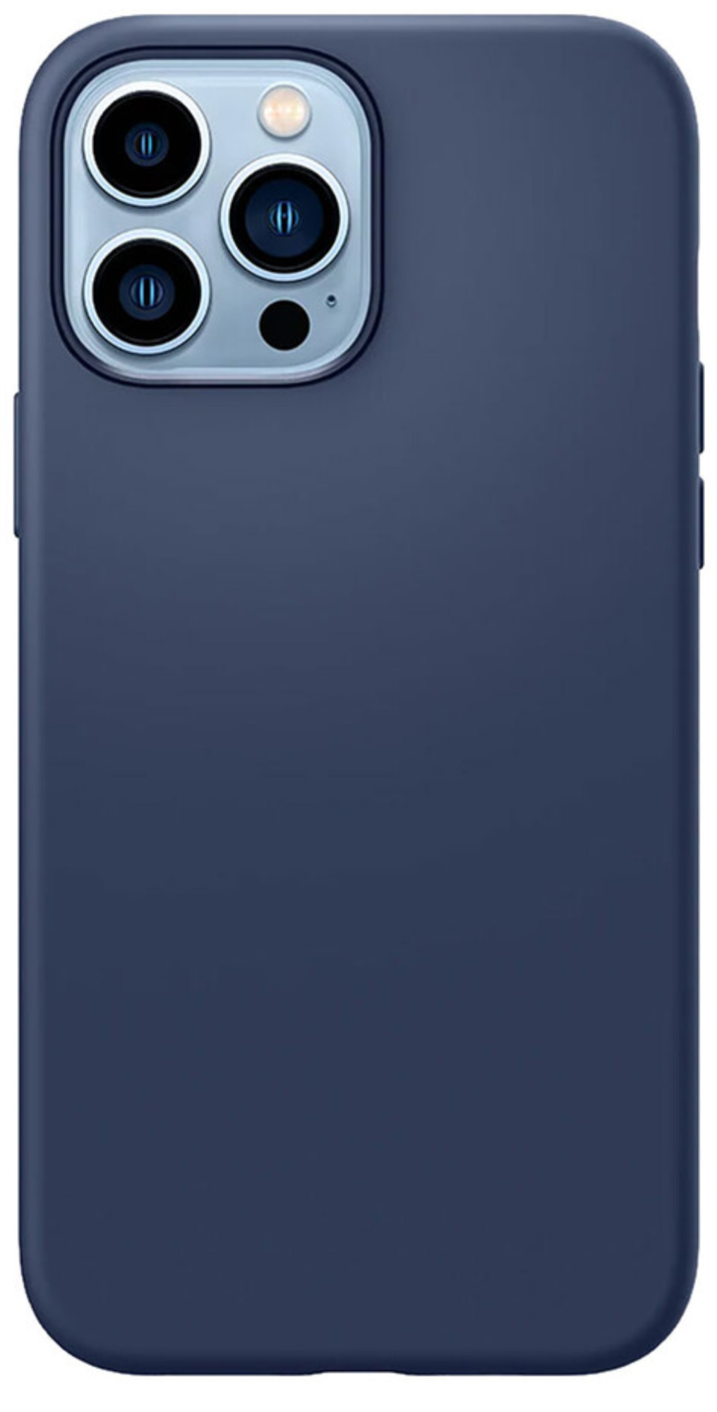 Оригинальный Силиконовый чехол для iPhone 13 Pro Max, Темно-синий