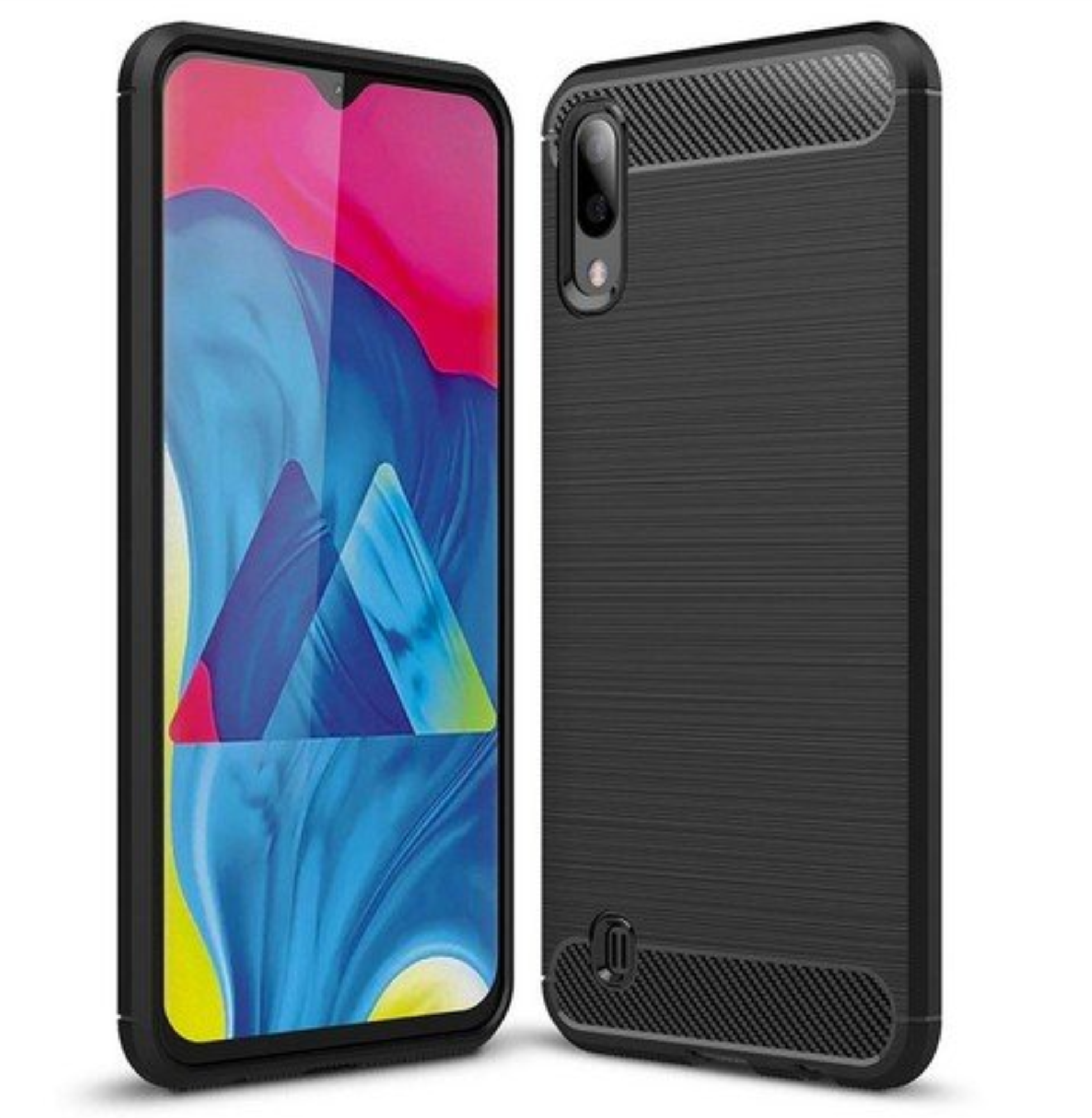 Чехол Силиконовый для Samsung M10, Карбон, Черный