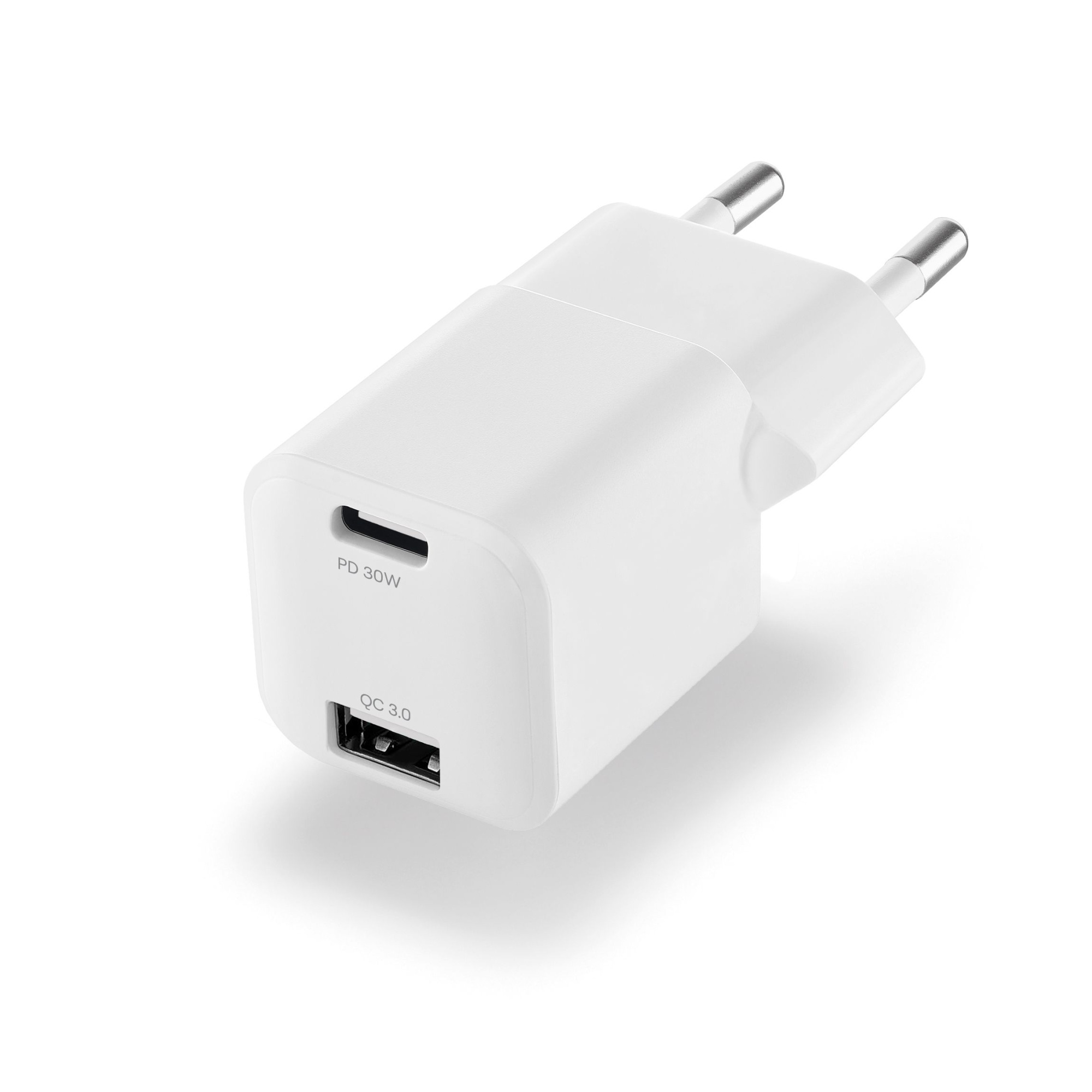 uBear Pulse Dual, GaN USB-A/USB-C, 30W, Белый