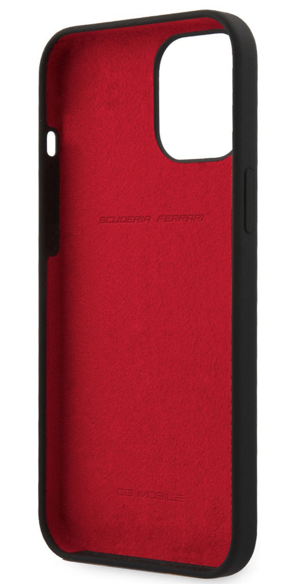 Чехол Ferrari для iPhone 12 Pro Max, Силикон с металлическим логотипом, Черный