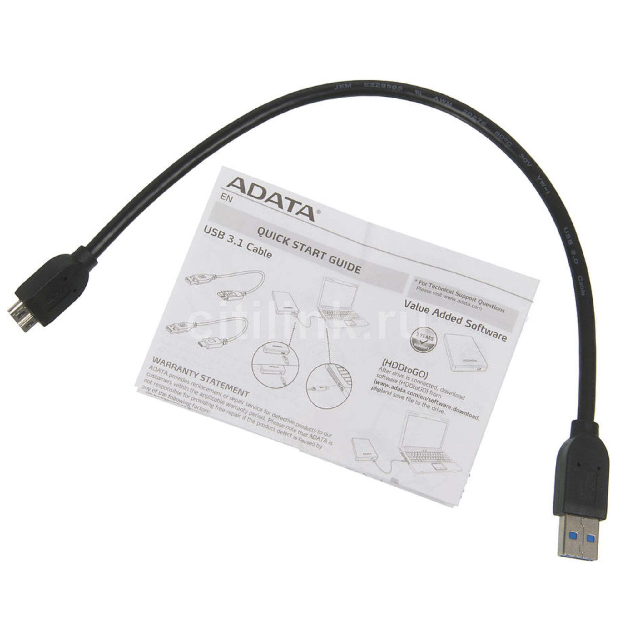 Внешний HDD ADATA DashDrive Durable HD650 1Тб, Синий