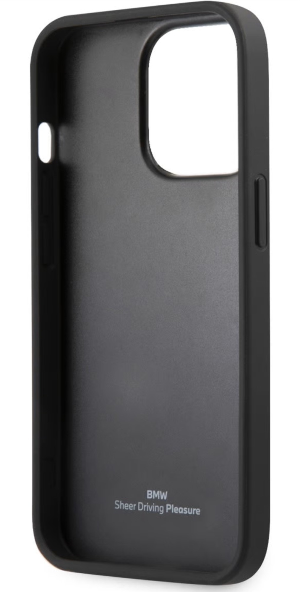 Чехол BMW для Apple iPhone 13 Pro Max, Фирменная натуральная кожа с отделением для карт, Черный