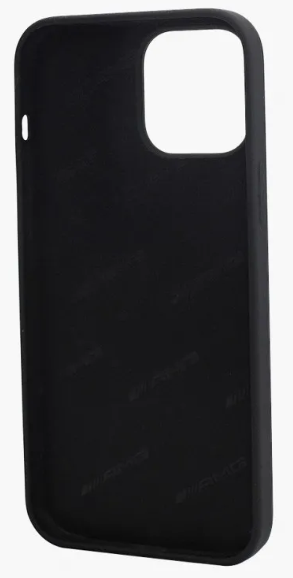 Чехол Mercedes для iPhone 13 Pro, Силикон с белым большим логотипом, Черный