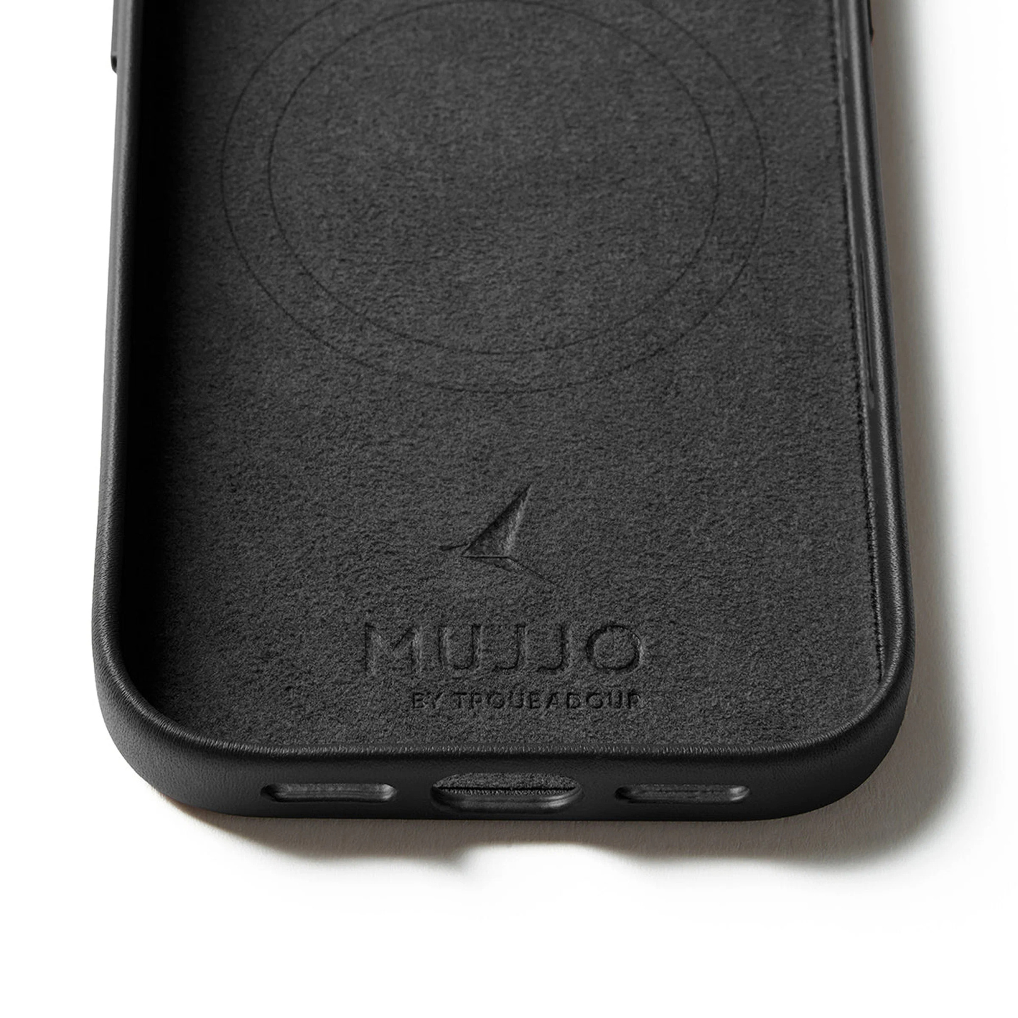 Чехол Mujjo Wallet Leather для iPhone 17 Pro, Черный