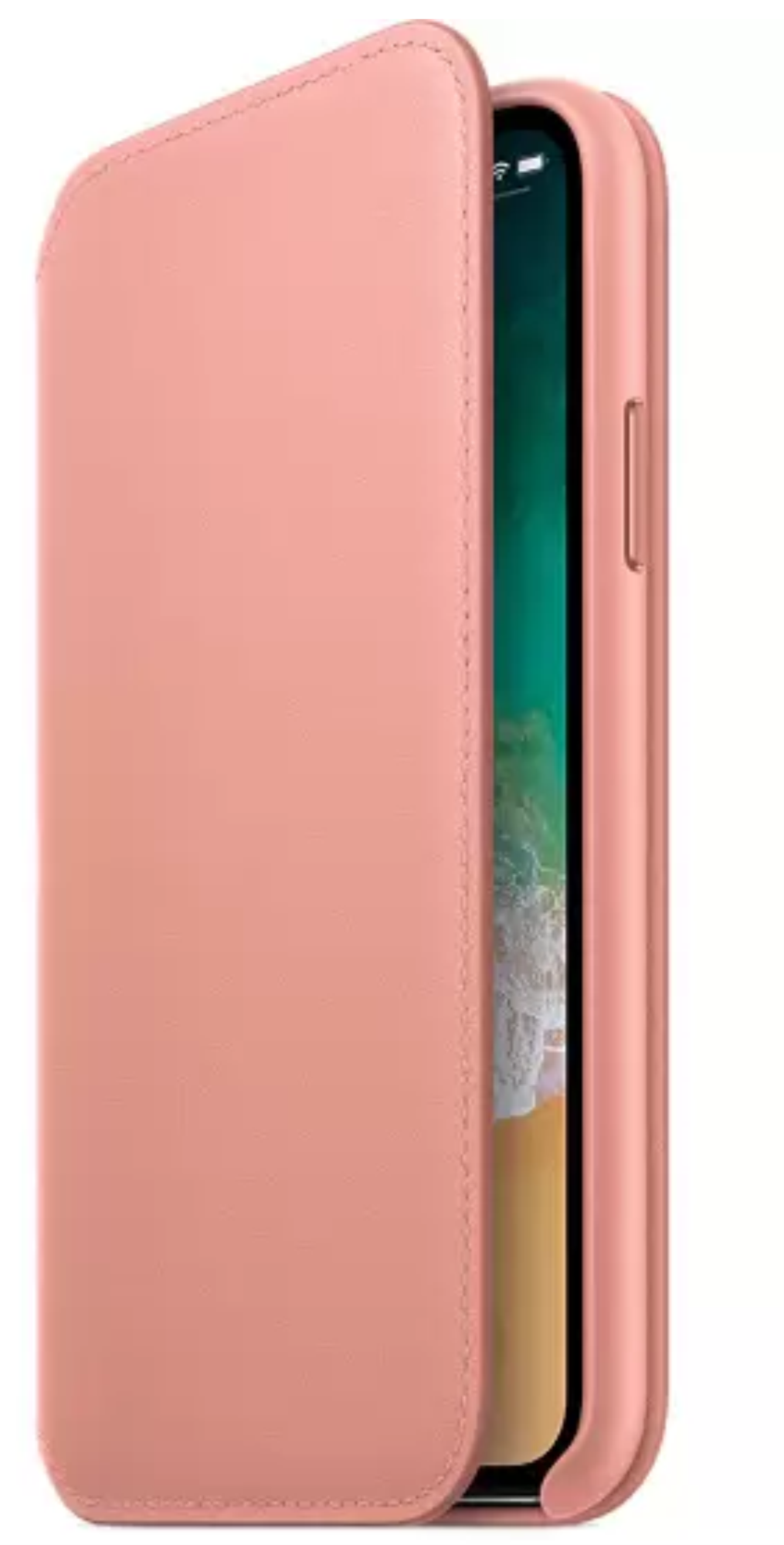 Чехол Apple Кожа для Apple iPhone X/XS, Бледно‑розовый