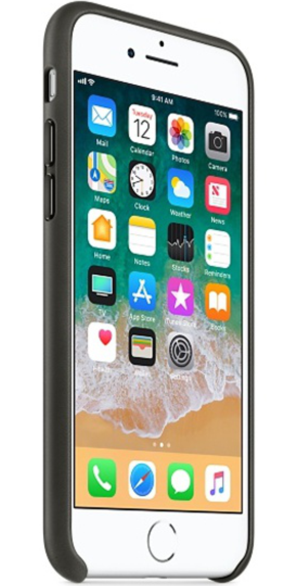 Чехол Apple Кожа для Apple iPhone 7/8, Угольно-серый