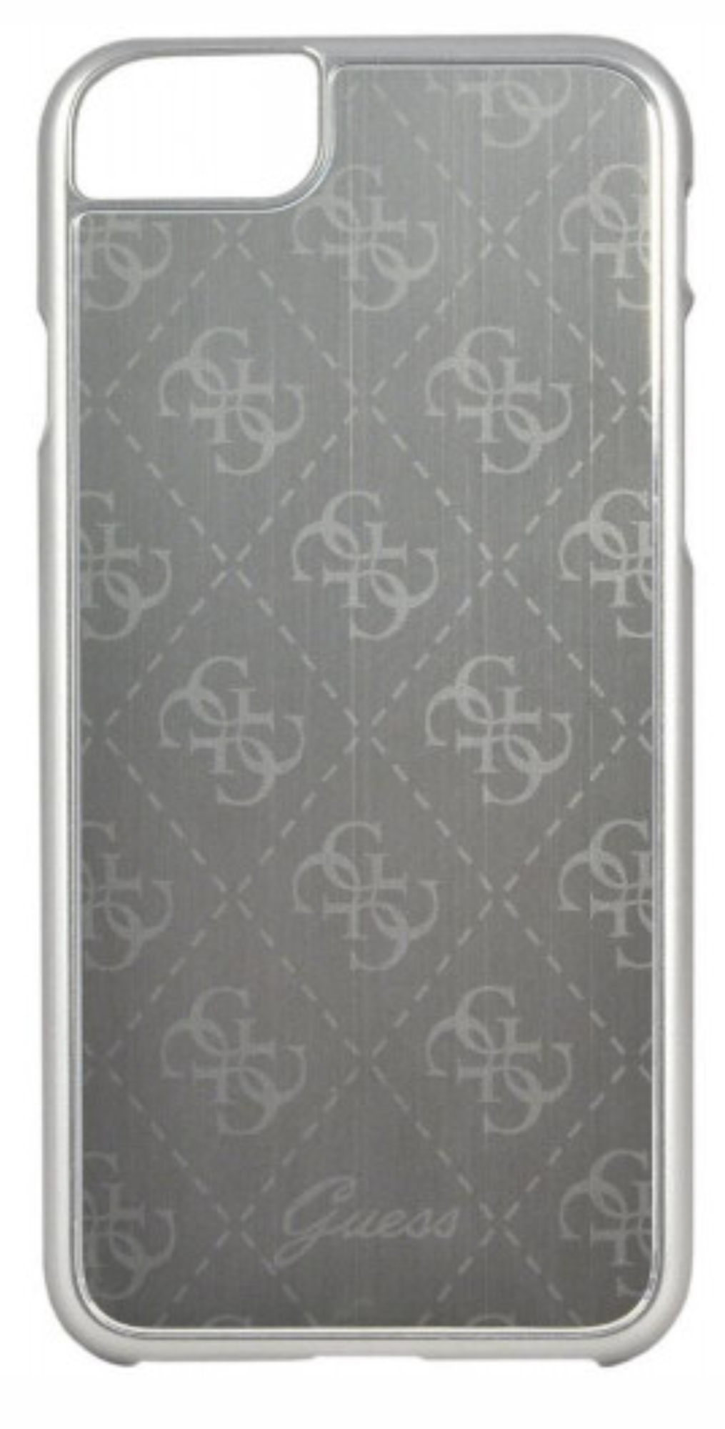Чехол Guess для iPhone 7/8, Твердая алюминиевая пластина, Серебряный