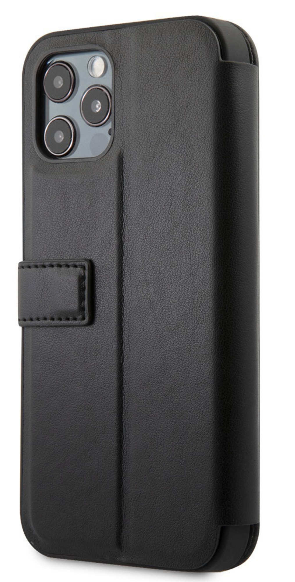 Чехол-книжка BMW PU Гладкий/Карбон effect для Apple iPhone 12/12 Pro, Черный