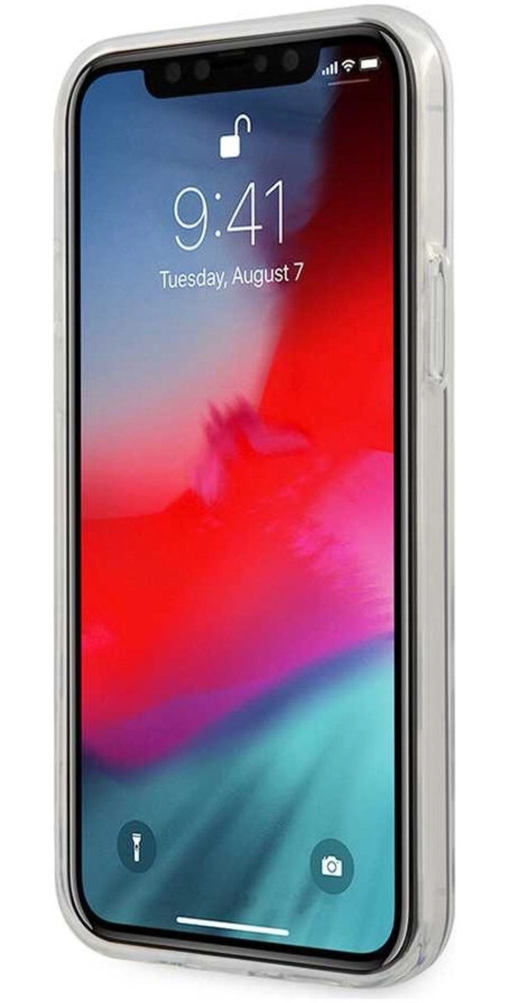 Чехол Ferrari для iPhone 12 mini PC/TPU, Напечатанный логотип Hard, Прозрачный