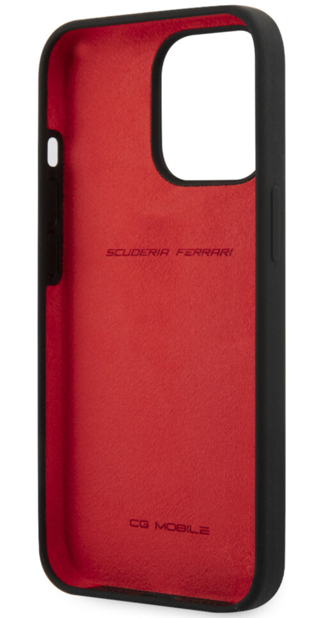 Чехол Ferrari для iPhone 13 Pro Max, Силикон с металлическим логотипом, Черный