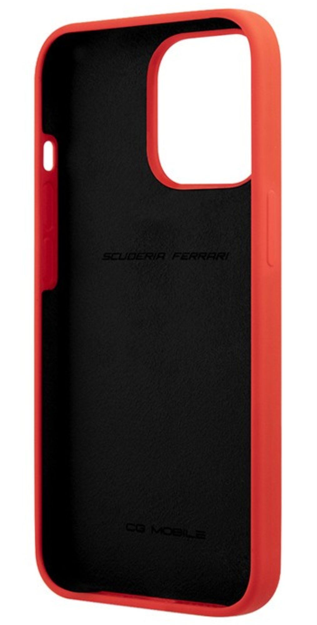 Чехол Ferrari для iPhone 13 Pro, Силикон с металлическим логотипом Hard, Красный