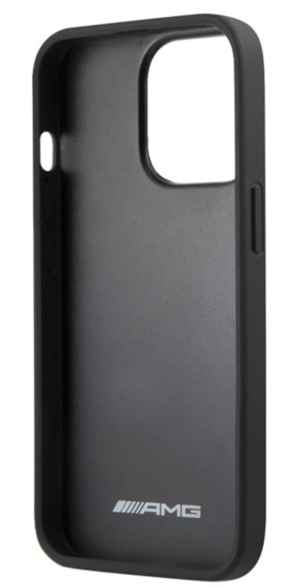 Чехол Mercedes для iPhone 13 Pro, Большой логотип из натуральной кожи, Серый