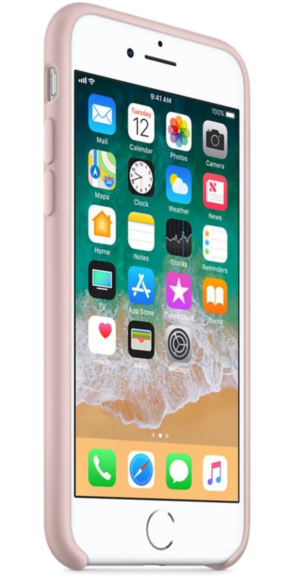 Чехол Apple Силиконовый для Apple iPhone 7/8, Розовый Песок