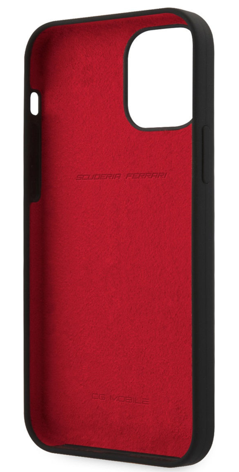 Чехол Ferrari для iPhone 12 mini, Силикон с металлическим логотипом, Черный