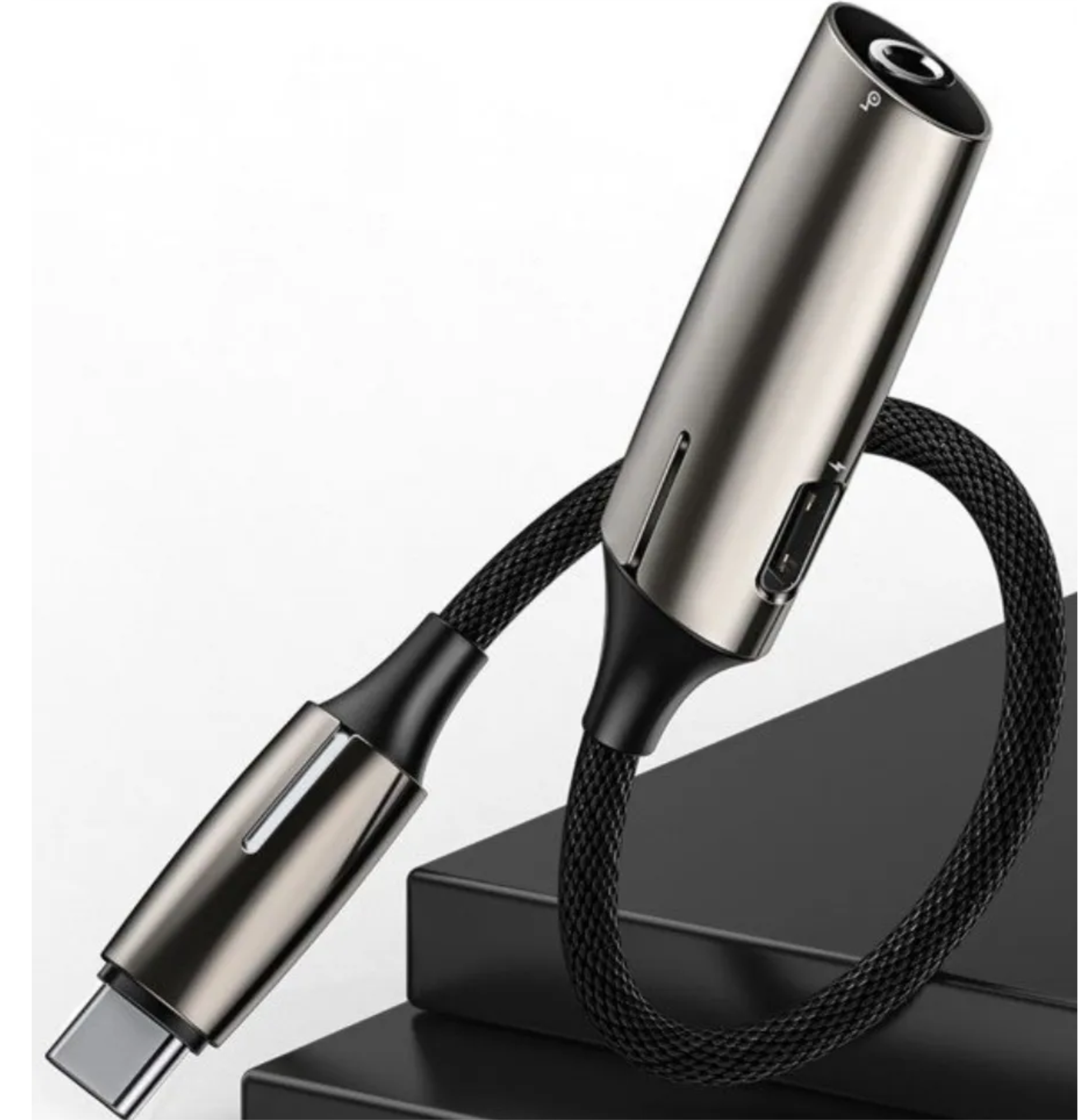 Baseus 2-in-1 Type-C Male -> Type-C & 3.5 мм Female Adapter L60 Tarnish