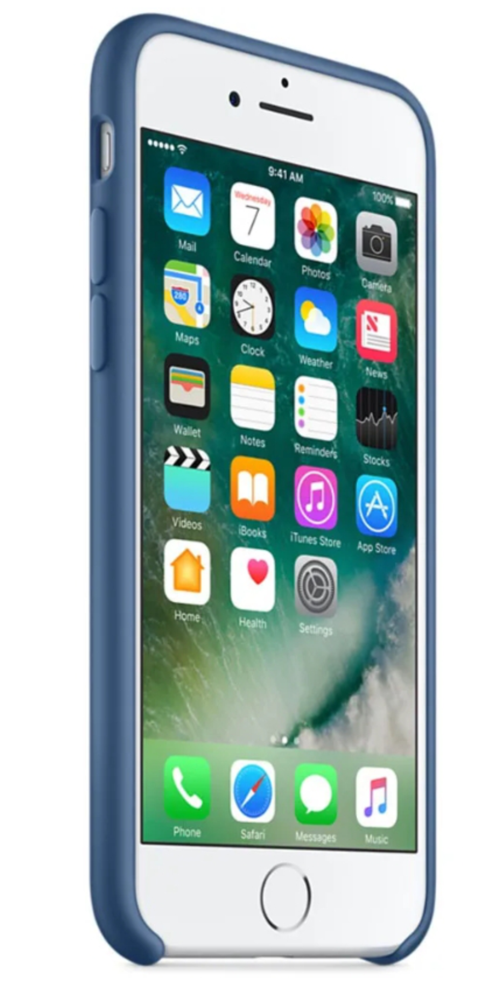 Чехол Apple Силиконовый для Apple iPhone 7/8, Океанский Синий