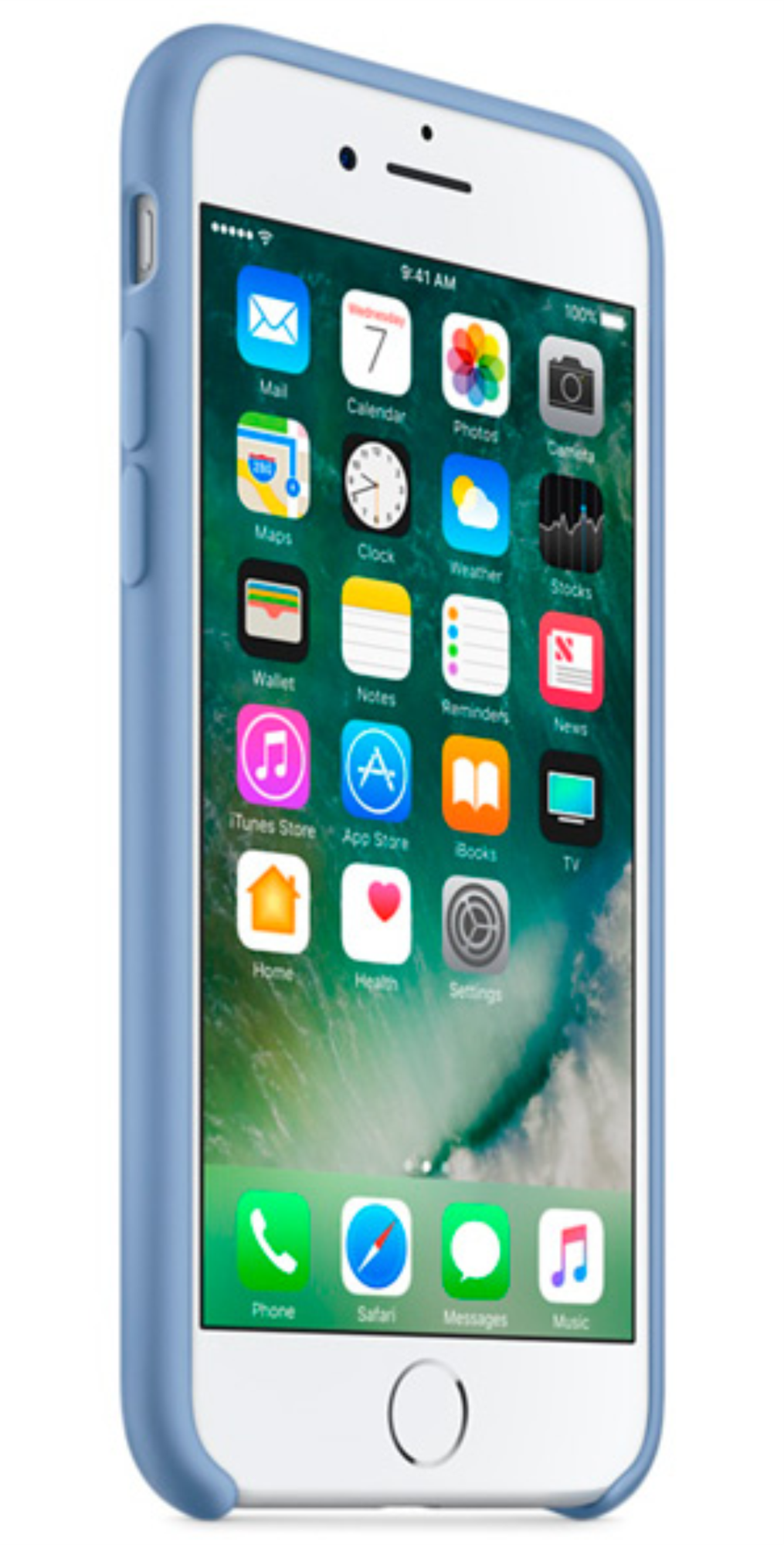 Чехол Apple Силиконовый для Apple iPhone 7/8, Лазурь