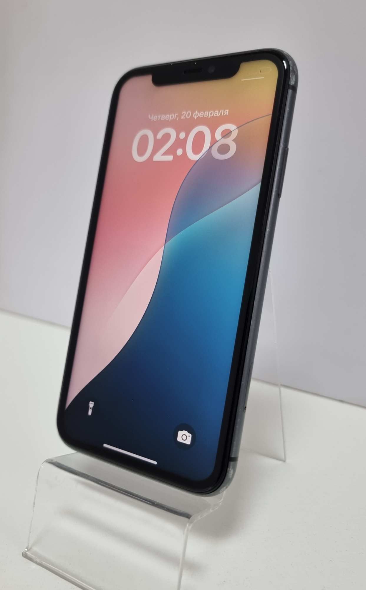 iPhone 11 128Гб, (76% / Без коробки / Заменён дисплей / Не работает Face ID) RU, Черный - Б/У . . + (РАБОЧИЙ)