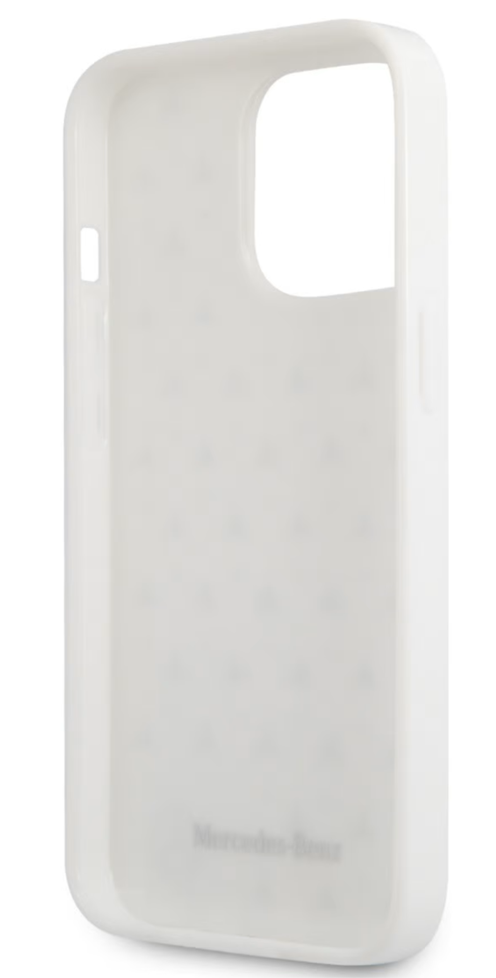 Чехол Mercedes для iPhone 13 Pro Max, PC/TPU Серебряные Звезды, Белый