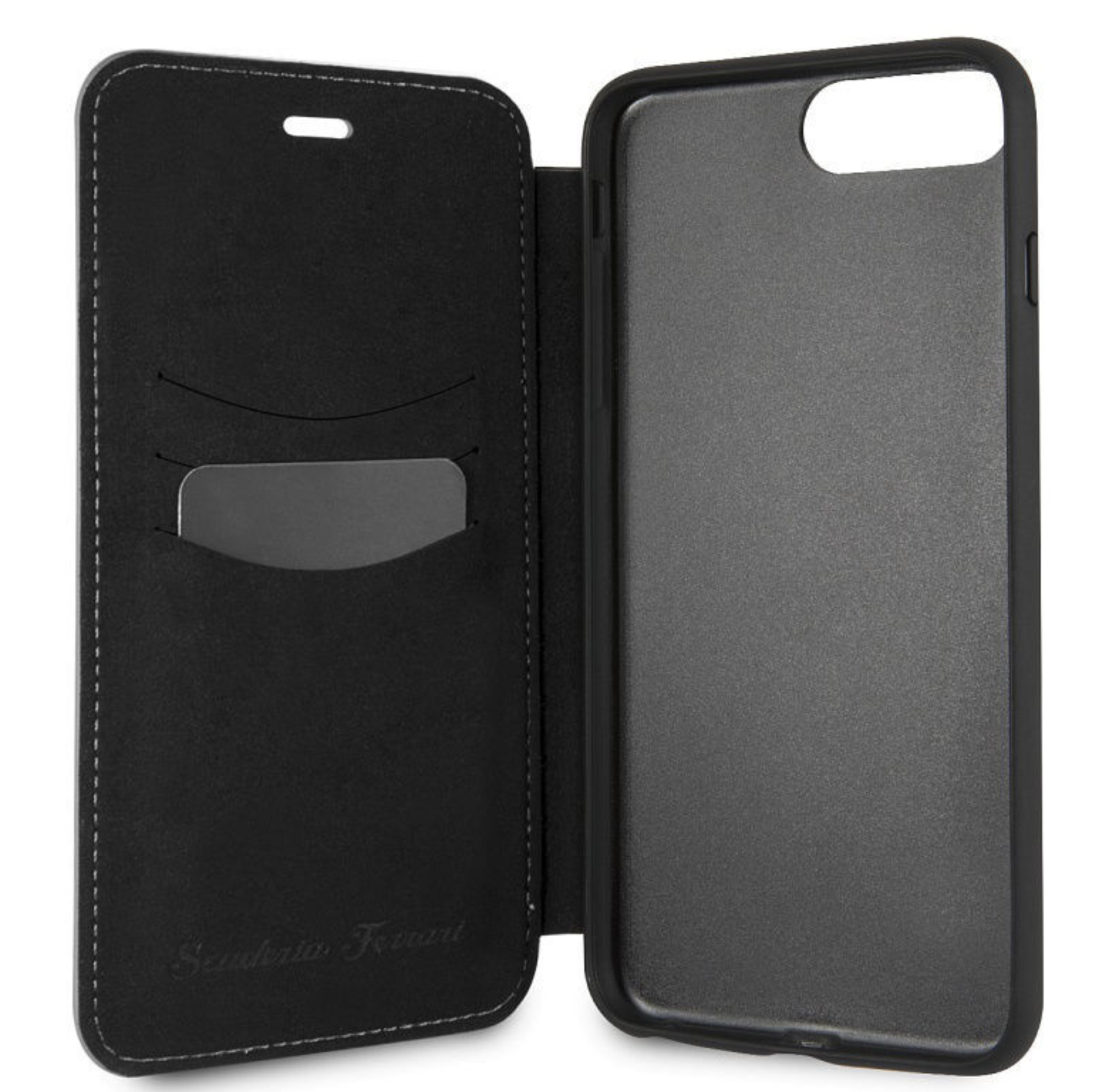 Чехол Ferrari для iPhone 7/8, Наследие с кожаной обложкой книжного типа, Черный