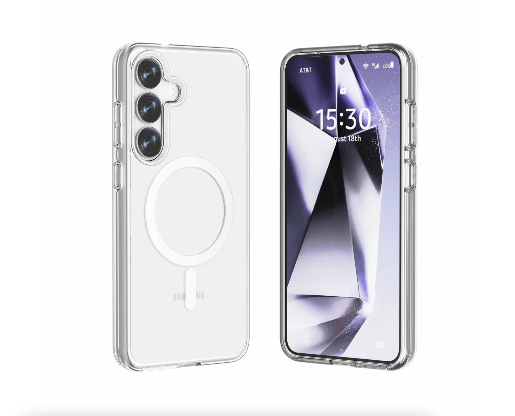 Чехол Keephone Hybrid Pro Samsung S25+, MagSafe, Прозрачный