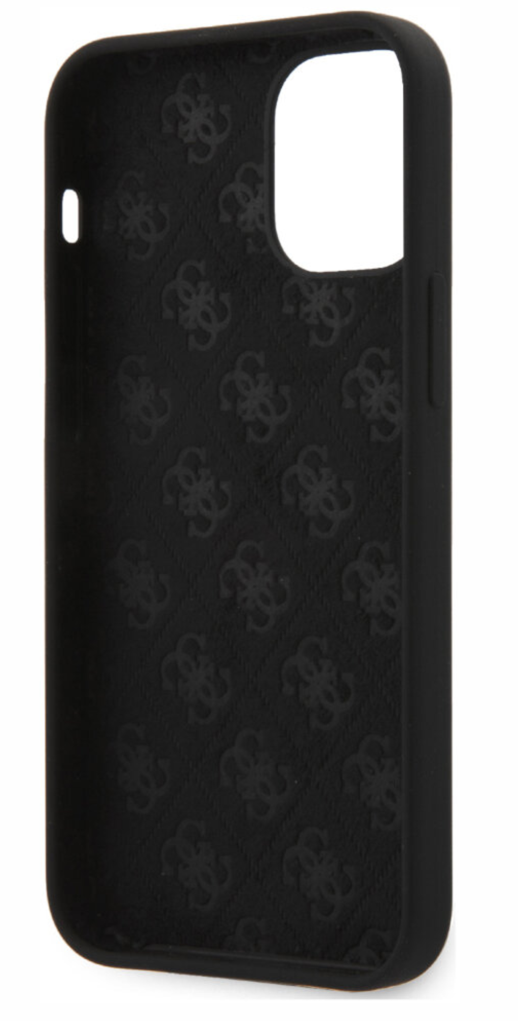 Чехол Guess для iPhone 12 Pro Max, Силикон с металлическим логотипом в виде треугольника, Черный