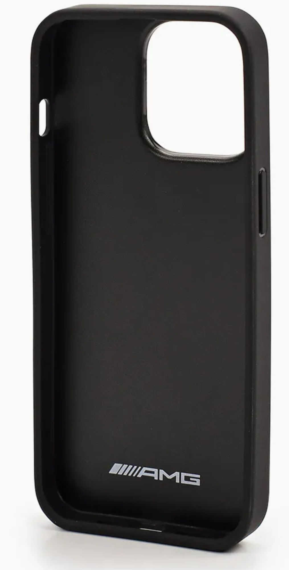 Чехол Mercedes для iPhone 13 Pro Max PU, Красный штрих с эффектом карбона Hard, Черный