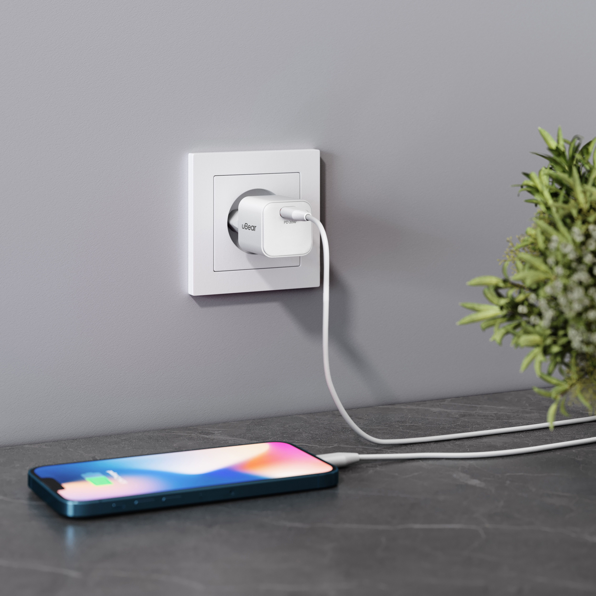 uBear Select Wall Charger 20W, Белый