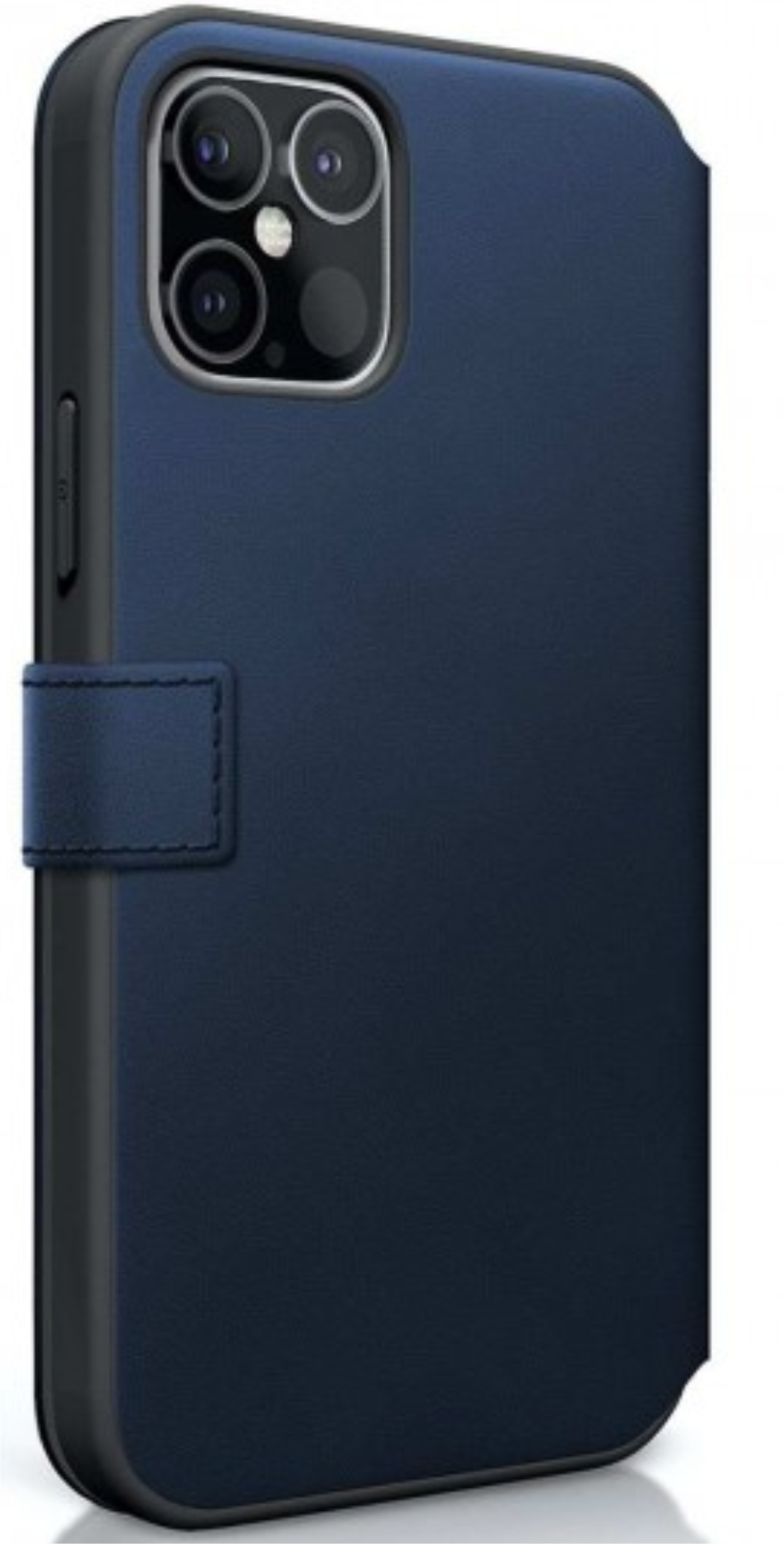 Чехол Mercedes для iPhone 12 Pro Max, Натуральная кожа Urban гладкая/перфорированная книжного типа, Синий