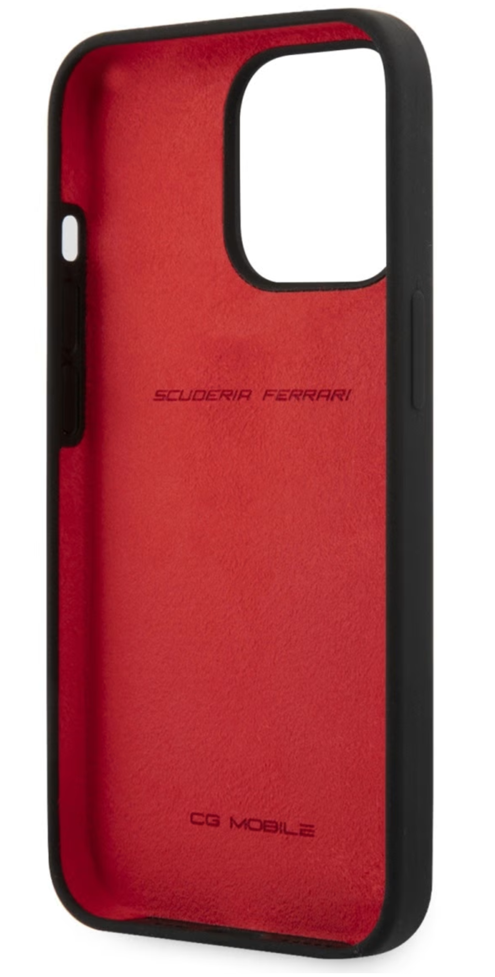 Чехол Ferrari для iPhone 13 Pro, Силикон с металлическим логотипом, Черный