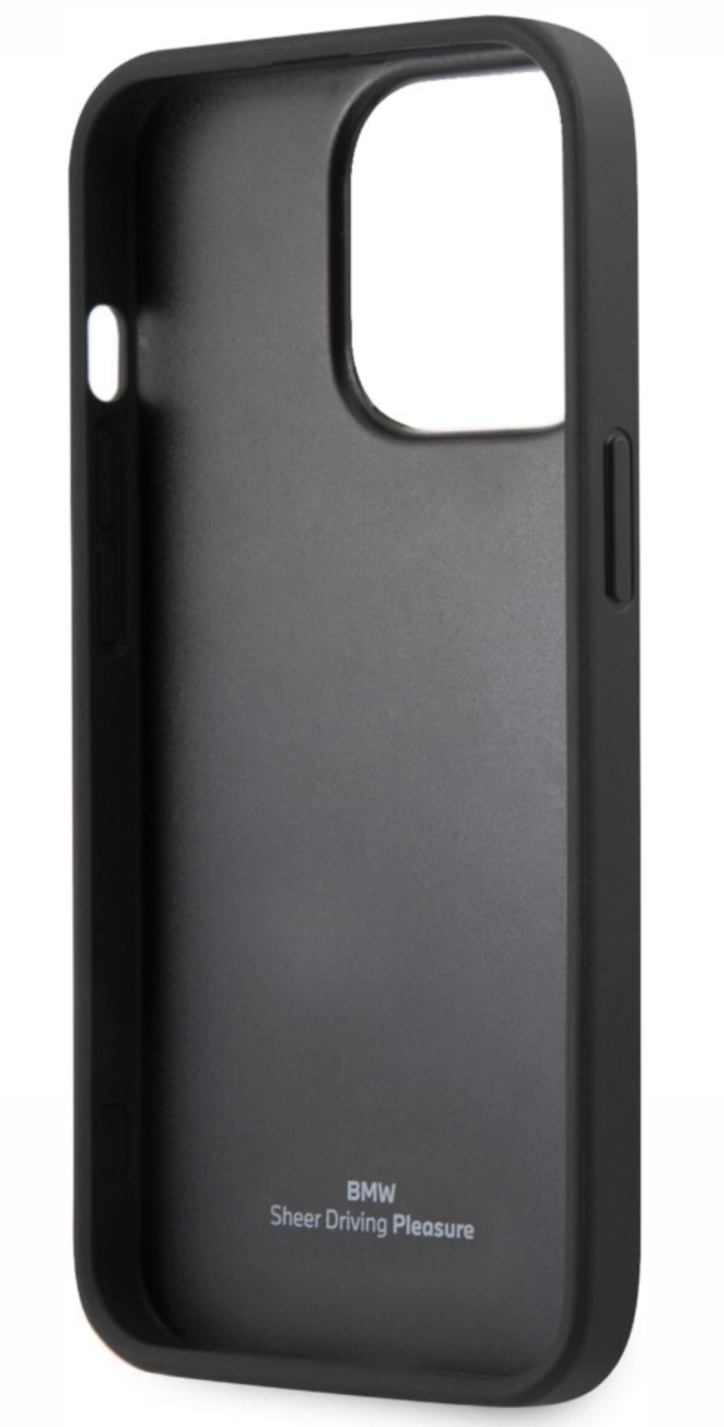 Чехол BMW для iPhone 13 Pro, Фирменный логотип с тиснением из натуральной кожи Hard, Черный