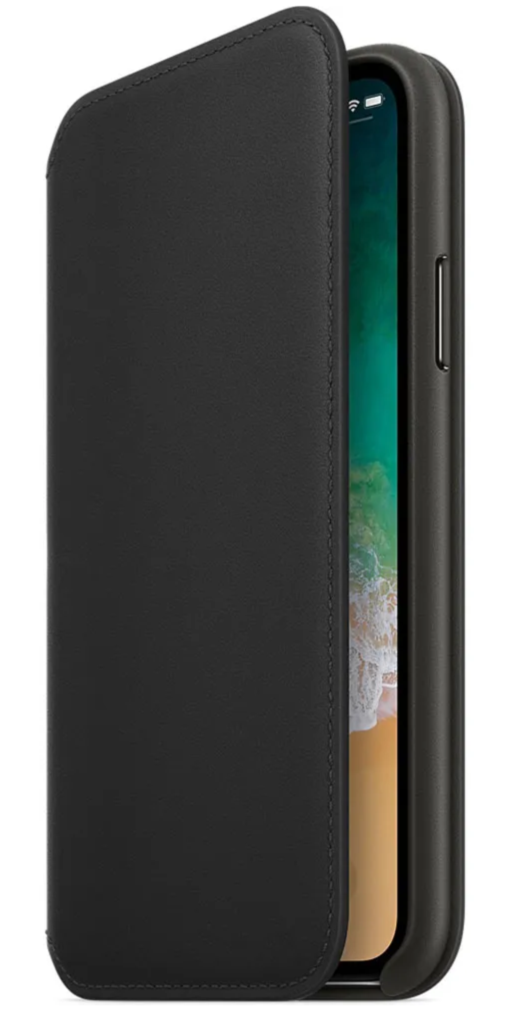 Чехол Apple Кожа для Apple iPhone X/XS, Черный