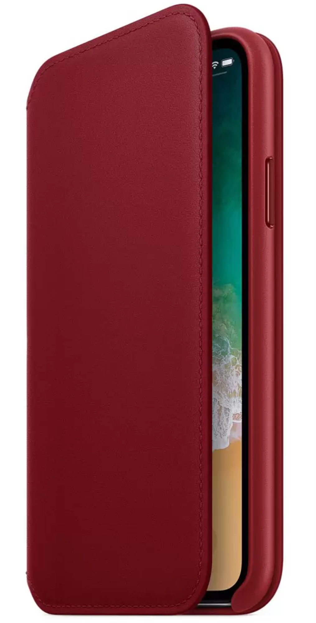 Чехол Apple Кожа для Apple iPhone X/XS, Красный