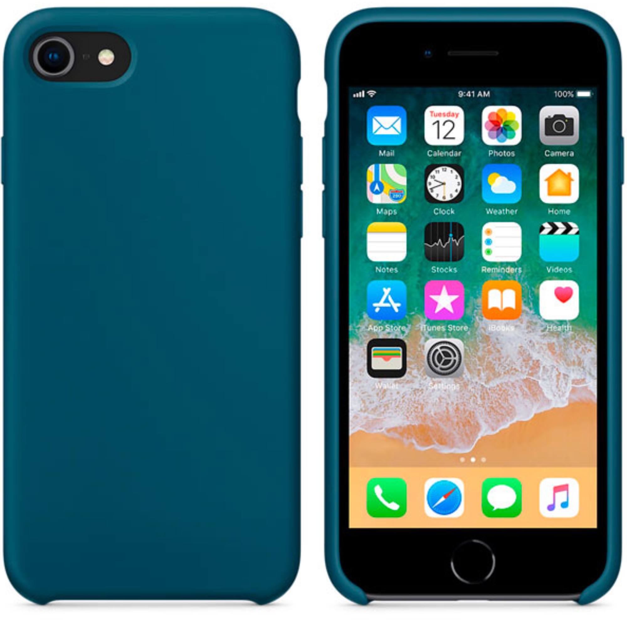 Чехол Apple Силиконовый для Apple iPhone 7/8, Космический Синий