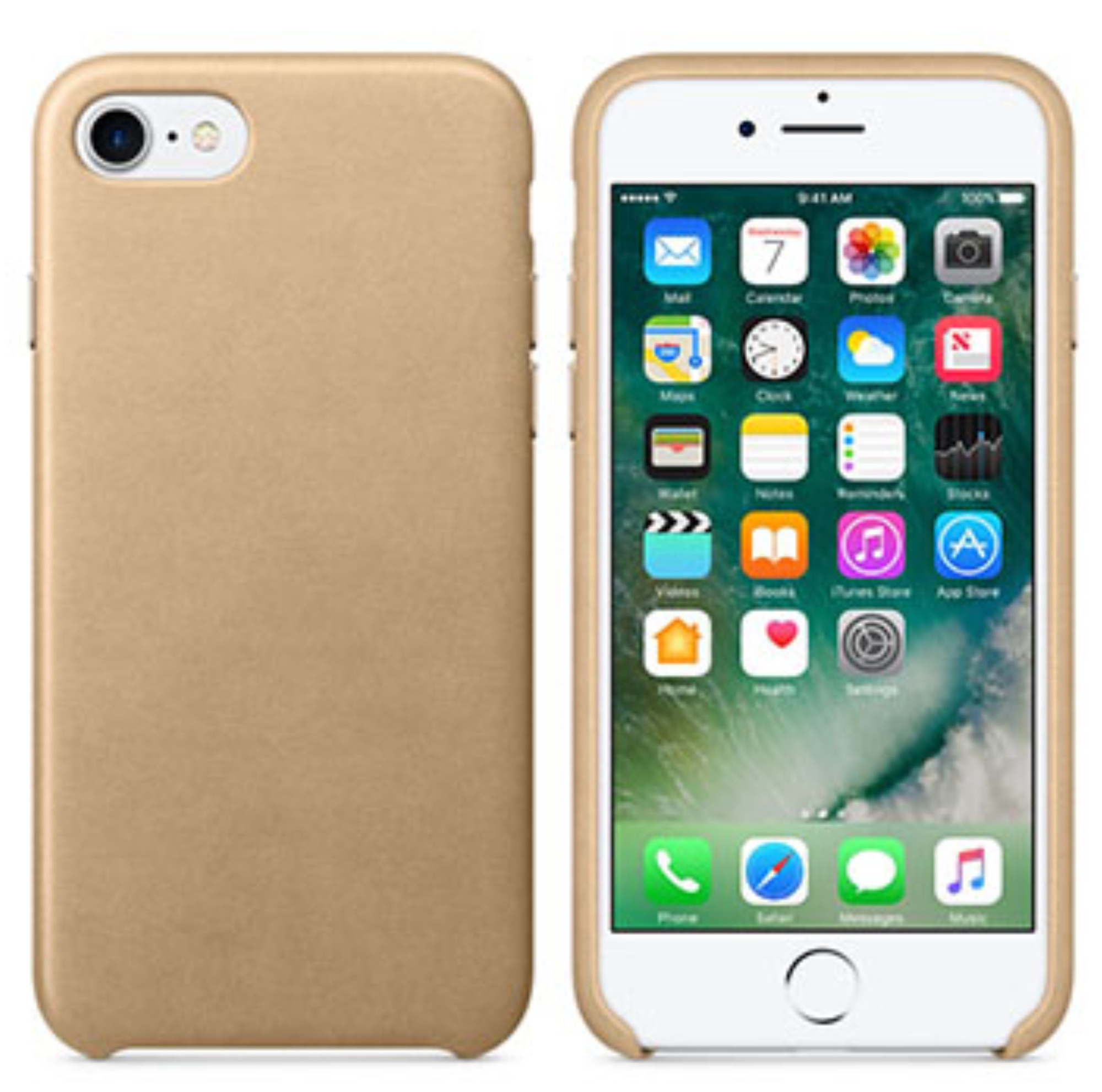 Чехол Apple Кожа для Apple iPhone 7/8, Миндальный